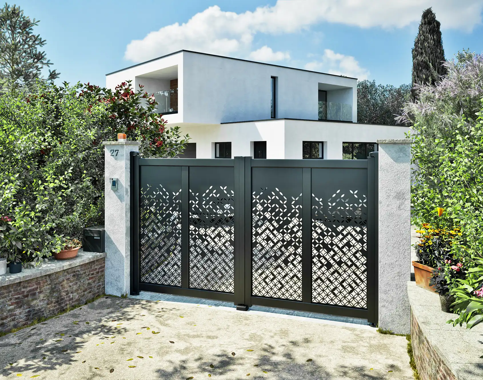 Portail aluminium Brivael décor Envol - Kostum